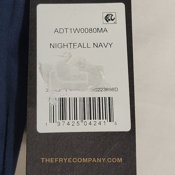 FRYE AND CO. Nightfall Navy Wide Leg Highrise Rough Hem Crop Jean Womens Size 10 - Picture 5 of 13